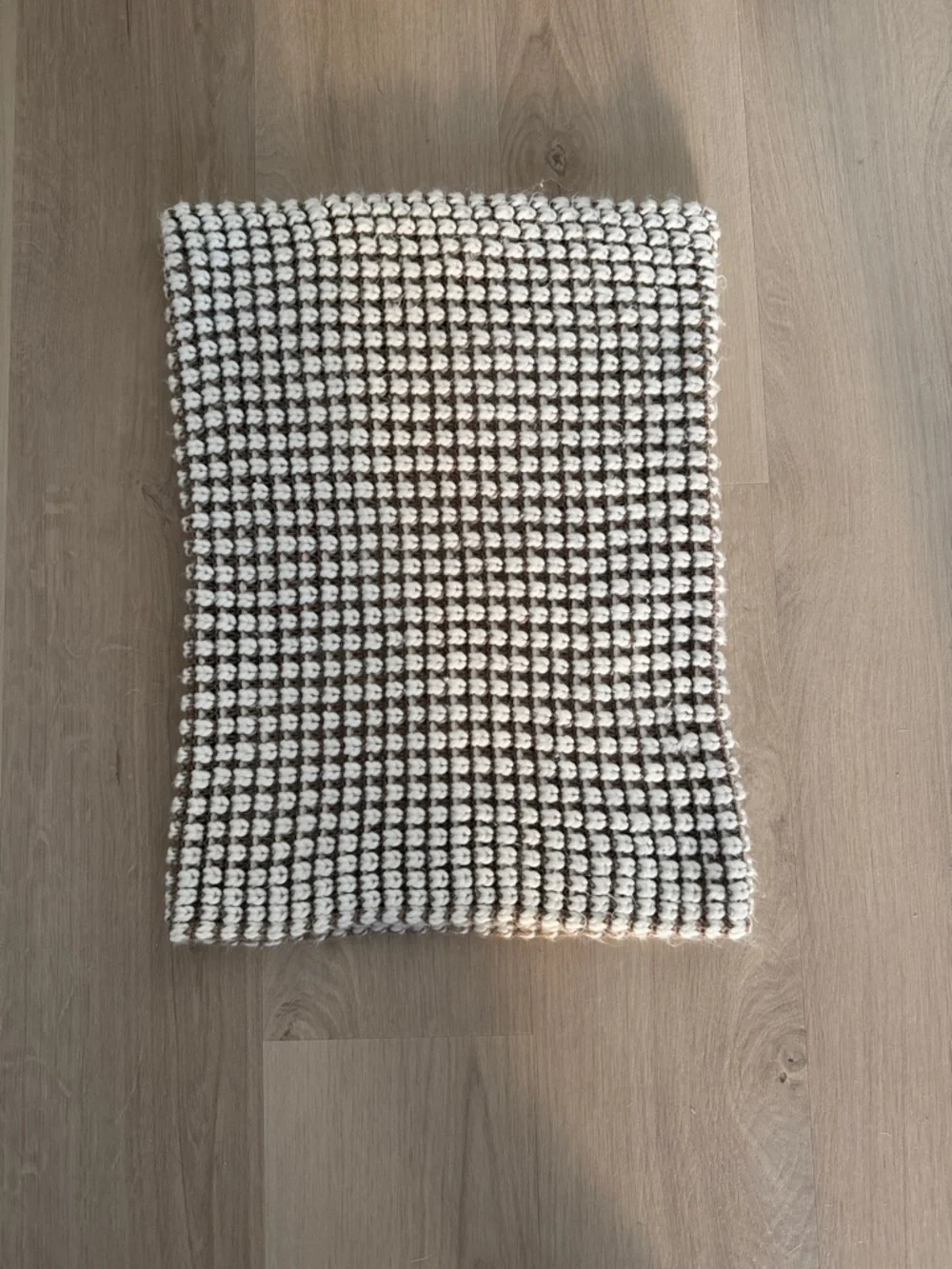 GAP Cream and Brown Chunky Knit Scarf